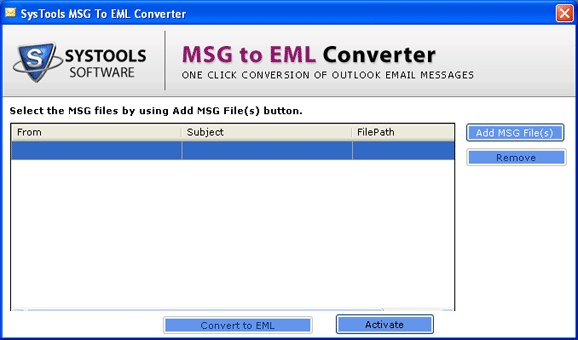 Outlook MSG to EML Converter Tool 2.1